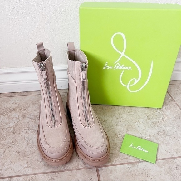 NEW IN BOX SAM EDELMAN LEONE LUG SOLE CHELSEA BOOT SZ 7 - Picture 3 of 14